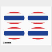Thailand vlag ovale sticker (Vel)