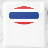Thailand vlag ovale sticker (Tas)