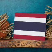 Thailand Vlag Plaquette Fotoplaat (Zijkant)