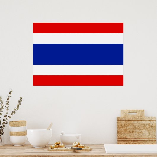 Thailand vlag poster (Keuken)
