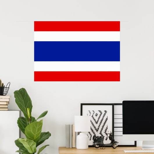 Thailand vlag poster (Thuiskantoor)