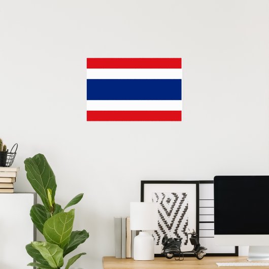 Thailand vlag poster (Thuiskantoor)