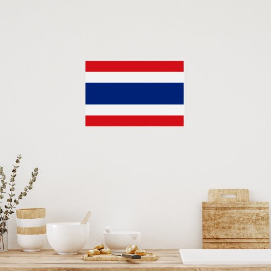 Thailand vlag poster (Keuken)