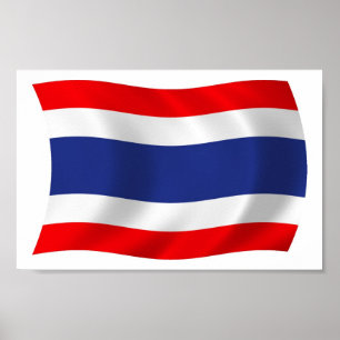 Thailand Vlag Poster Afdruk