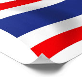 Thailand Vlag Poster Afdruk (Hoek)