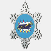 Thailand vlag POW ster barst Tin Sneeuwvlok Ornament (Rechts)