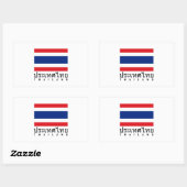 Thailand vlag rechthoekige sticker (Vel)