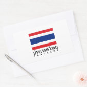 Thailand vlag rechthoekige sticker (Envelop)