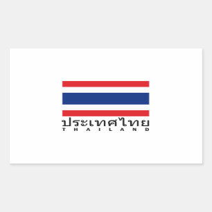 Thailand vlag rechthoekige sticker