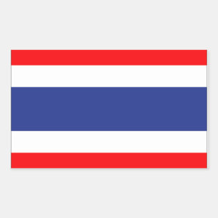 Thailand vlag rechthoekige sticker