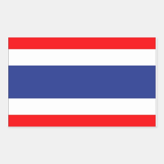 Thailand vlag rechthoekige sticker (Voorkant)