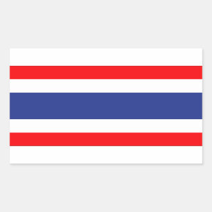 Thailand vlag rechthoekige sticker