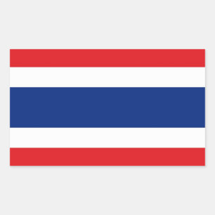 Thailand vlag rechthoekige sticker