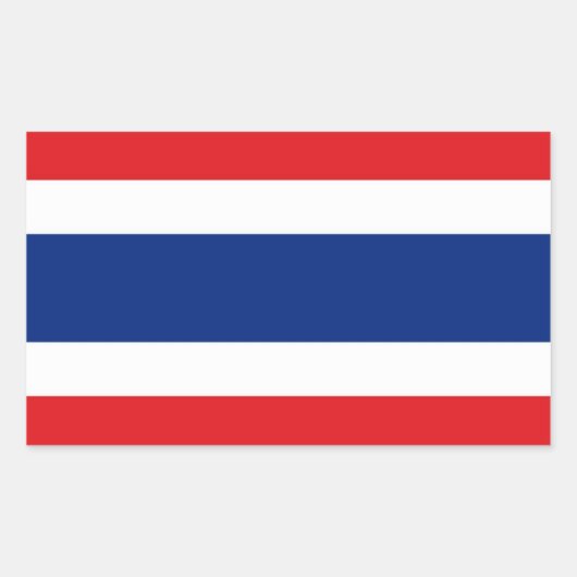 Thailand vlag rechthoekige sticker (Voorkant)