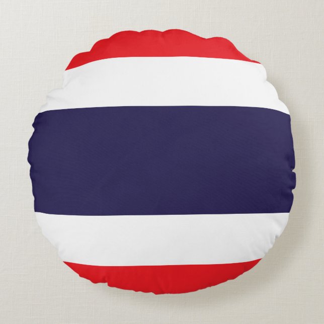 Thailand vlag rond kussen (Voorkant)