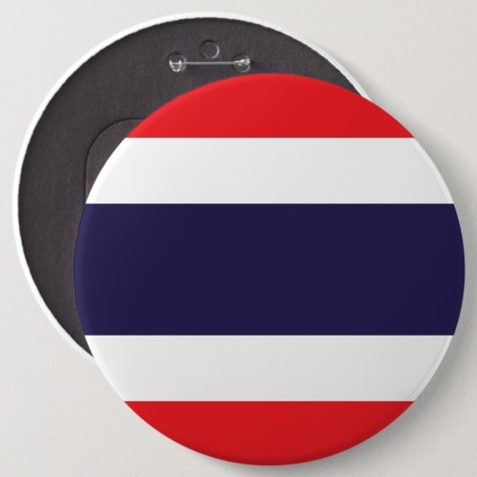 Thailand vlag ronde button 6,0 cm (Voorkant /achterkant)