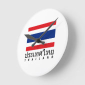 Thailand vlag ronde klok (Hoek)