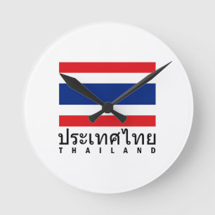 Thailand vlag ronde klok