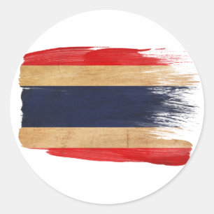 Thailand vlag ronde sticker