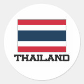 Thailand vlag ronde sticker (Voorkant)