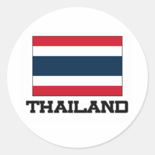 Thailand vlag ronde sticker
