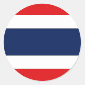Thailand vlag ronde sticker (Voorkant)