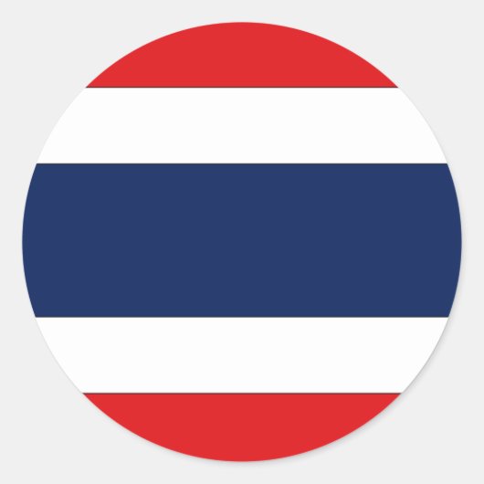 Thailand vlag ronde sticker (Voorkant)