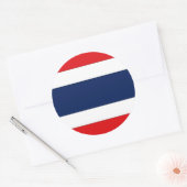 Thailand vlag ronde sticker (Envelop)
