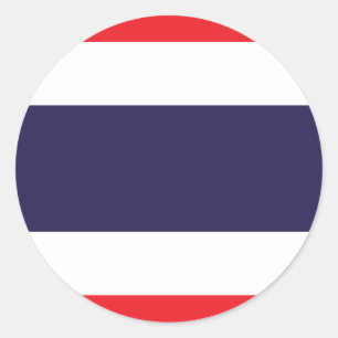 Thailand vlag ronde sticker