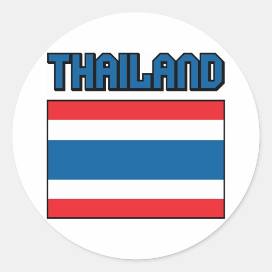 Thailand vlag ronde sticker (Voorkant)
