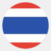 Thailand vlag ronde sticker (Voorkant)