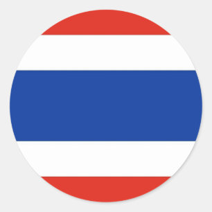Thailand vlag ronde sticker