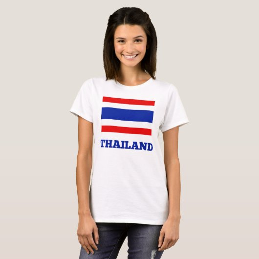 Thailand, vlag van Thailand T-shirt (Voorkant volledig)