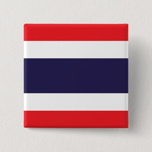 Thailand vlag vierkante button 5,1 cm (Voorkant)