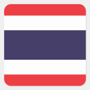 Thailand vlag vierkante sticker