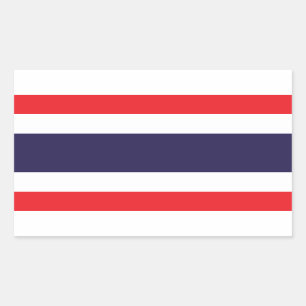 Thailand vlaggen rechthoekige sticker
