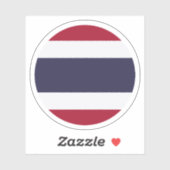 Thailand Vlaggen Ronde Sticker (Vel)