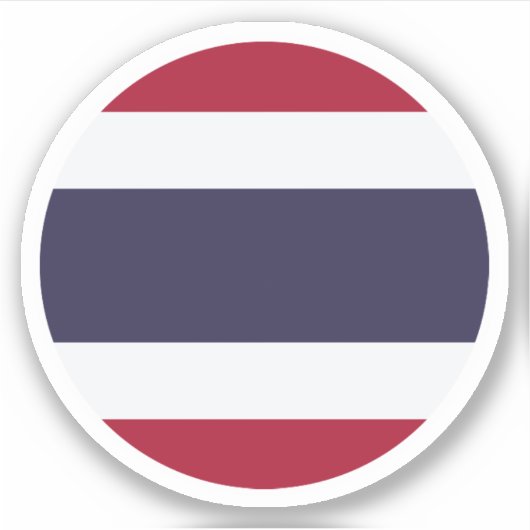 Thailand Vlaggen Ronde Sticker (Voorkant)