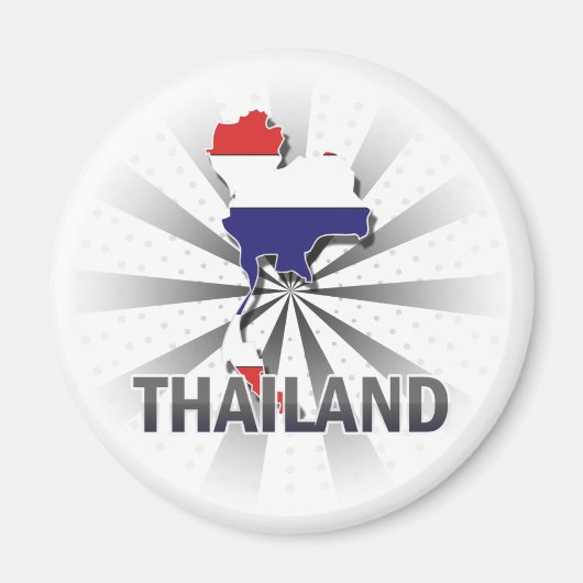 Thailand Vlaggenkaart 2.0 Magneet (Voorkant)