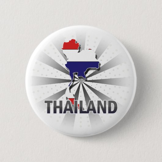Thailand Vlaggenkaart 2.0 Ronde Button 5,7 Cm (Voorkant)