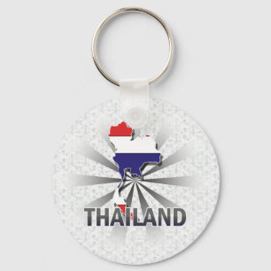 Thailand Vlaggenkaart 2.0 Sleutelhanger