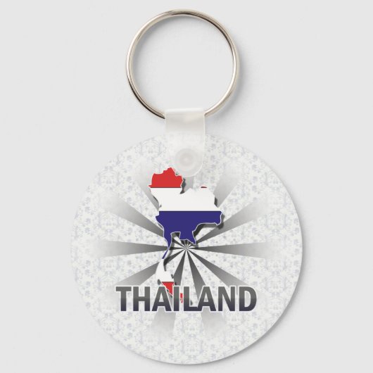 Thailand Vlaggenkaart 2.0 Sleutelhanger (Voorkant)