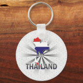 Thailand Vlaggenkaart 2.0 Sleutelhanger (Voorkant)