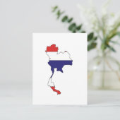 Thailand vlagplattegrond briefkaart (Staand voorkant)