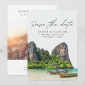 Thailand Wedding Phuket Photo Save the Date Kaart (Voorkant / Achterkant)