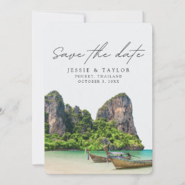 Thailand Wedding Phuket Photo Save the Date Kaart