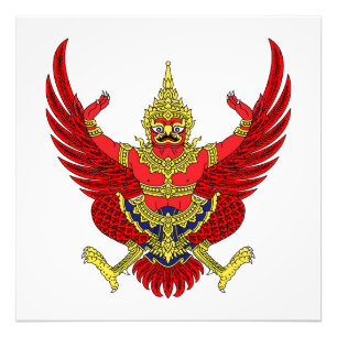 Thailands landswapen symbool embleem vlag foto afdruk