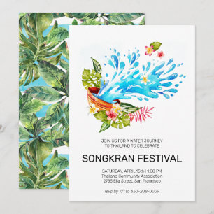 Thailands Songkran-festival uitnodiging