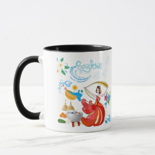 Thais nieuwjaarsstraling zwart & wit mok