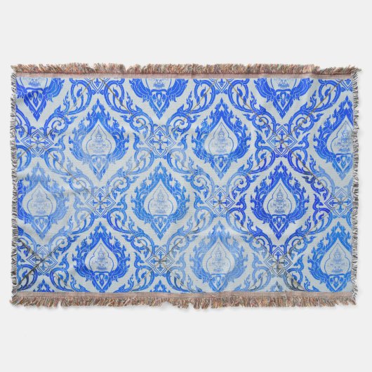 Thais patroon: keramische tegelkerk. deken (Voorkant)